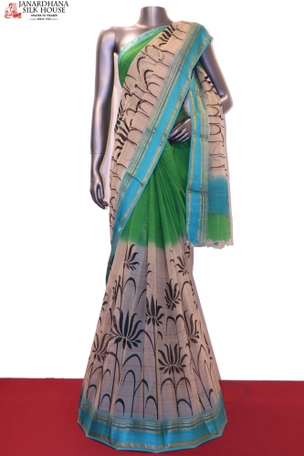 Floral Shaded Exclusive Pure Georgette Silk Saree